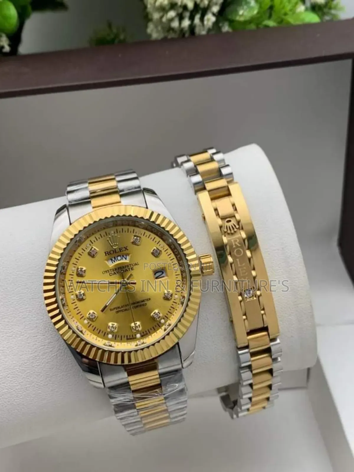 Rolex Men's Stainless Wristwatch With Bracelet