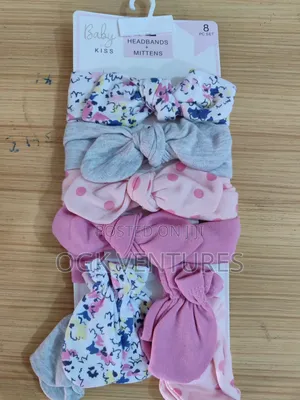 8 Pieces Headband and Mittens Set