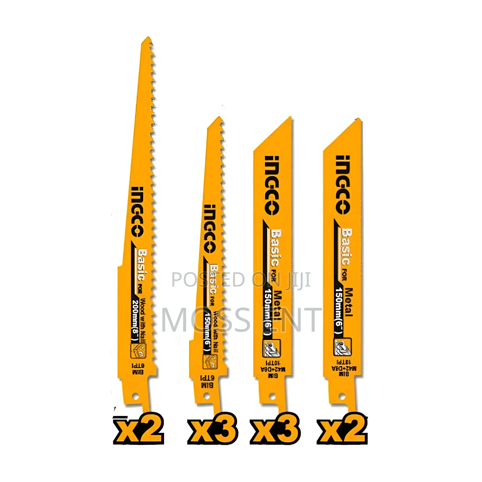 Ingco Saw Blades 10pcs Set for Wood Metal Cutting - Rsb1001