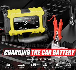 Car Battery Charger,12v, Intelligent Pulse Repair With LCD