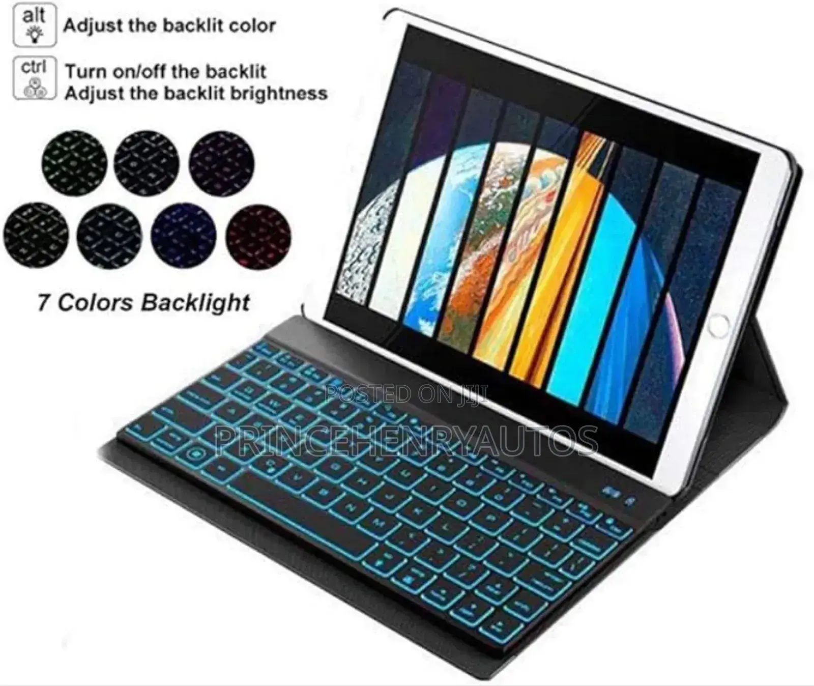 Samsung S8 Plus / S7 Plus Backlit Keyboard Leather Case