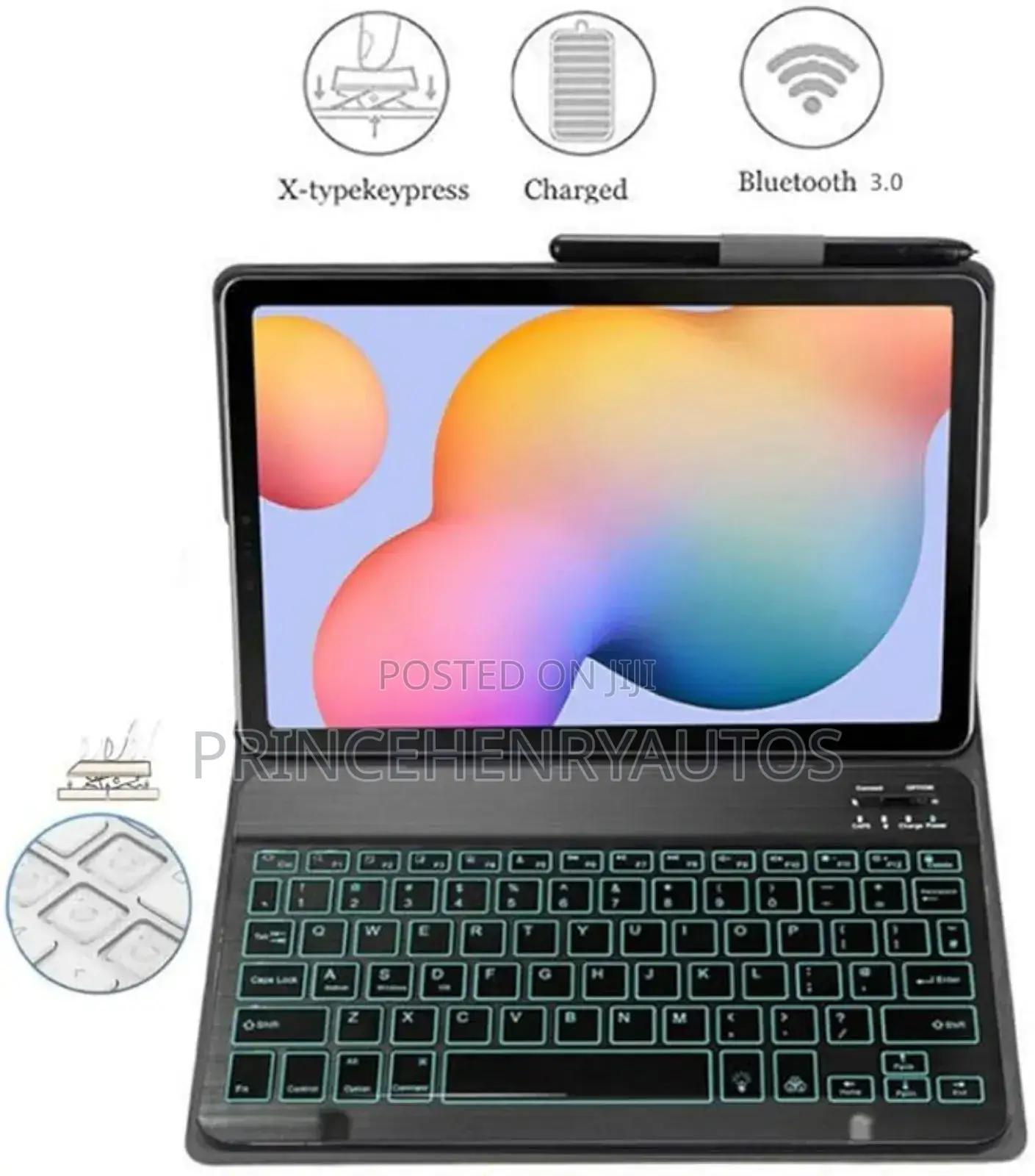Samsung S8 Plus / S7 Plus Backlit Keyboard Leather Case