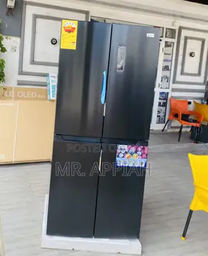 Elegant Black NascoPearl Pf550bss Side by Side Fridge,Black