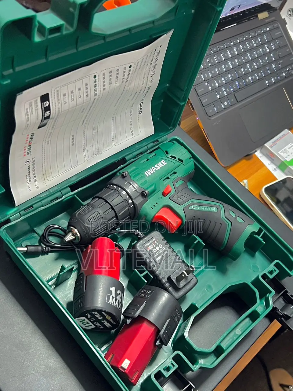 IWASKE Hand Electric Drill 12v Lithium Battery