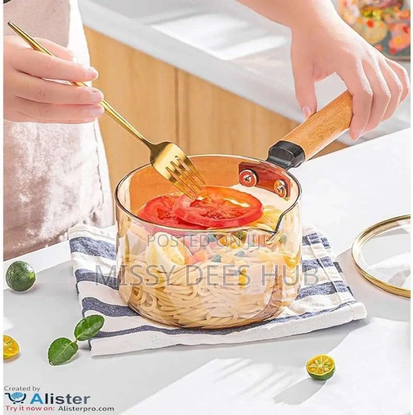 Single Handle Glass Soup Pot