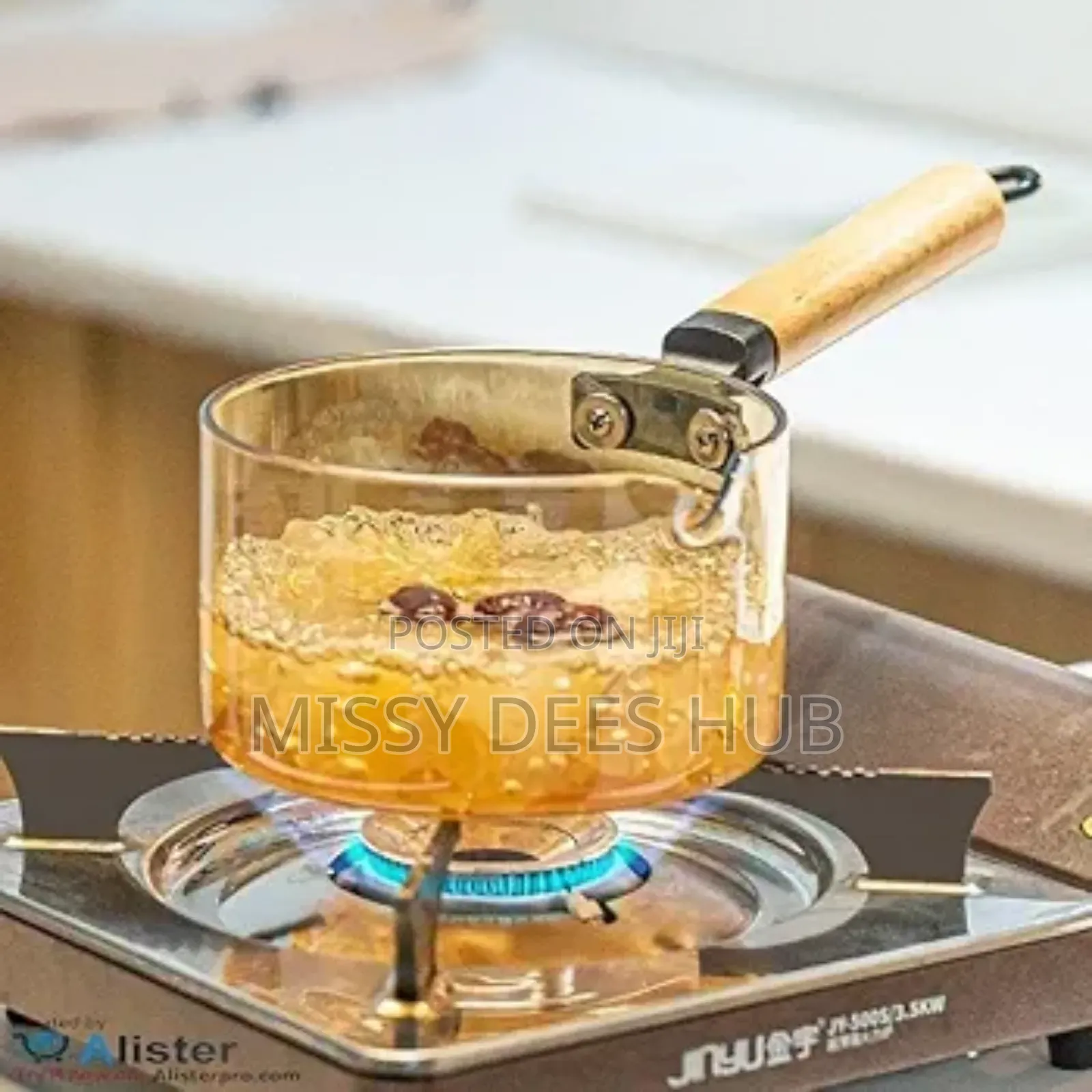 Single Handle Glass Soup Pot