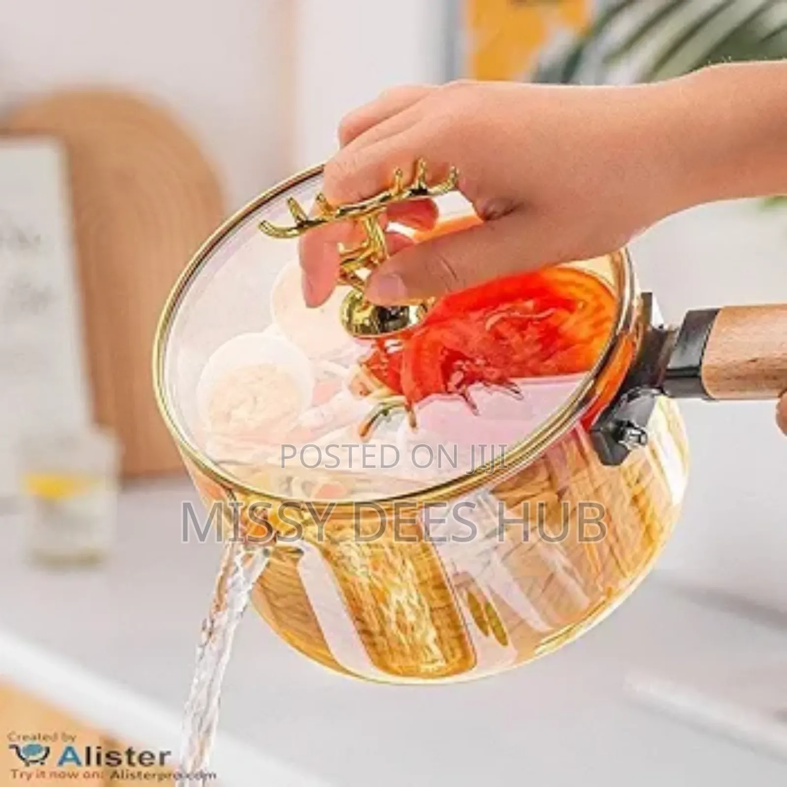 Single Handle Glass Soup Pot
