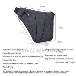 Waterproof Unisex Chest Side Bag