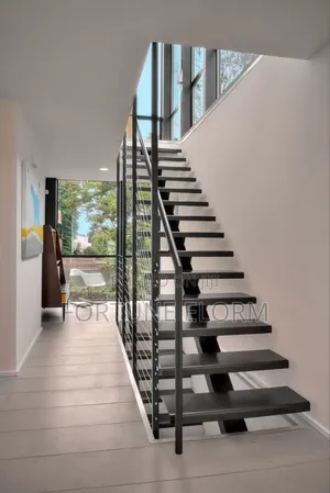 Futuristic Wooden Stairs.