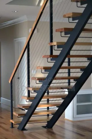 Metal and Wooden Stairs.