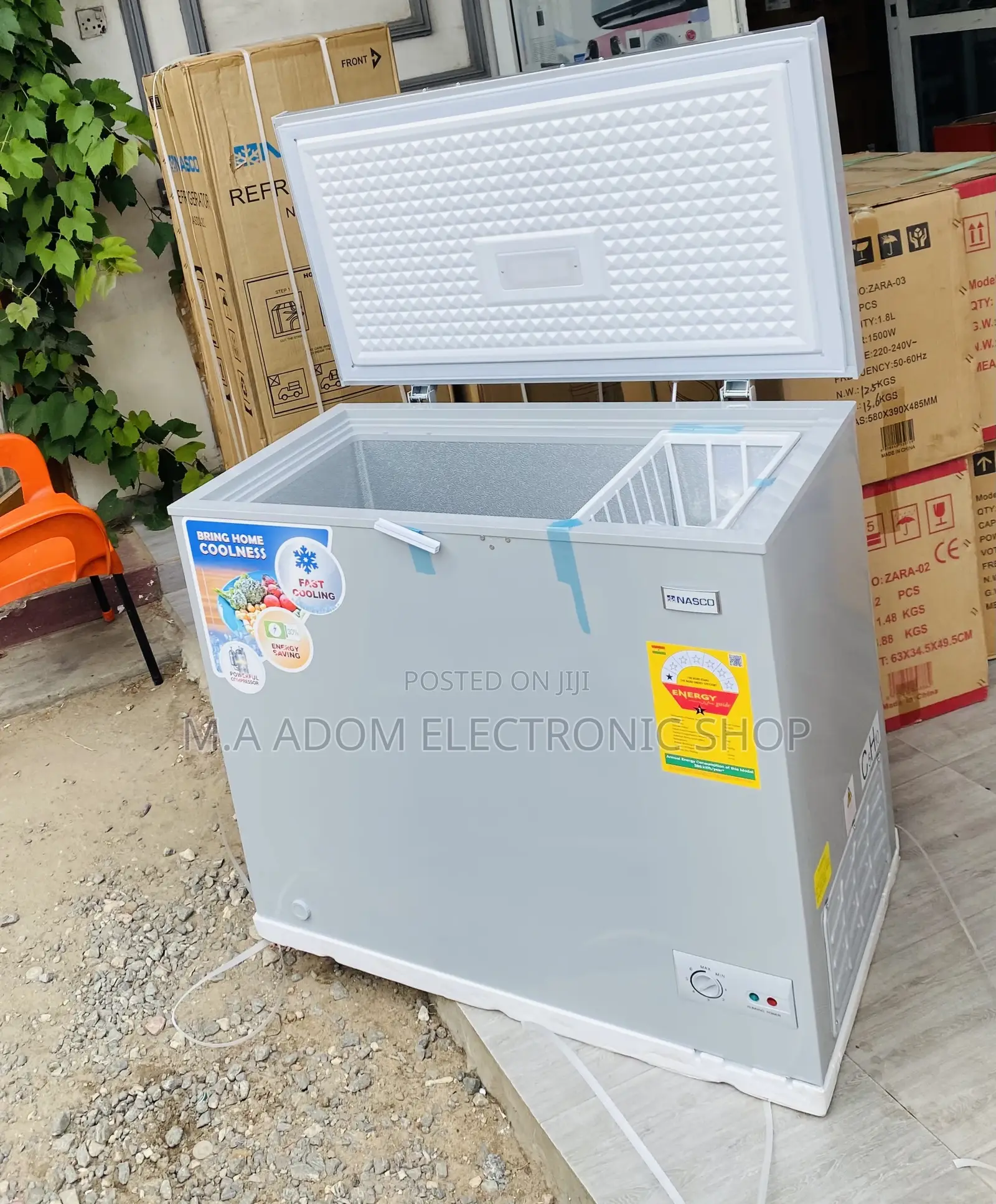 Energy Efficient Nasco Nas210 200L Single Door Freezer.