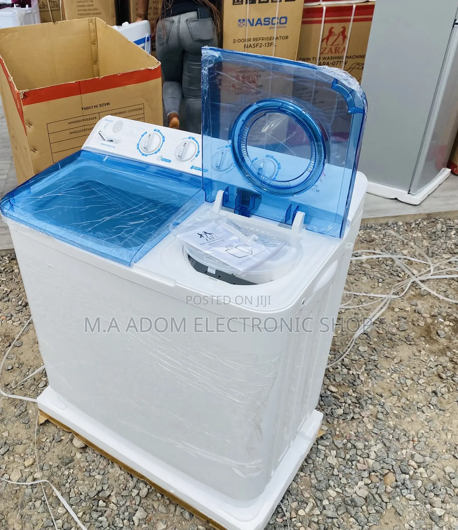 Authentic Zara 11kg Semi-Automatic Electric Washing Machine.