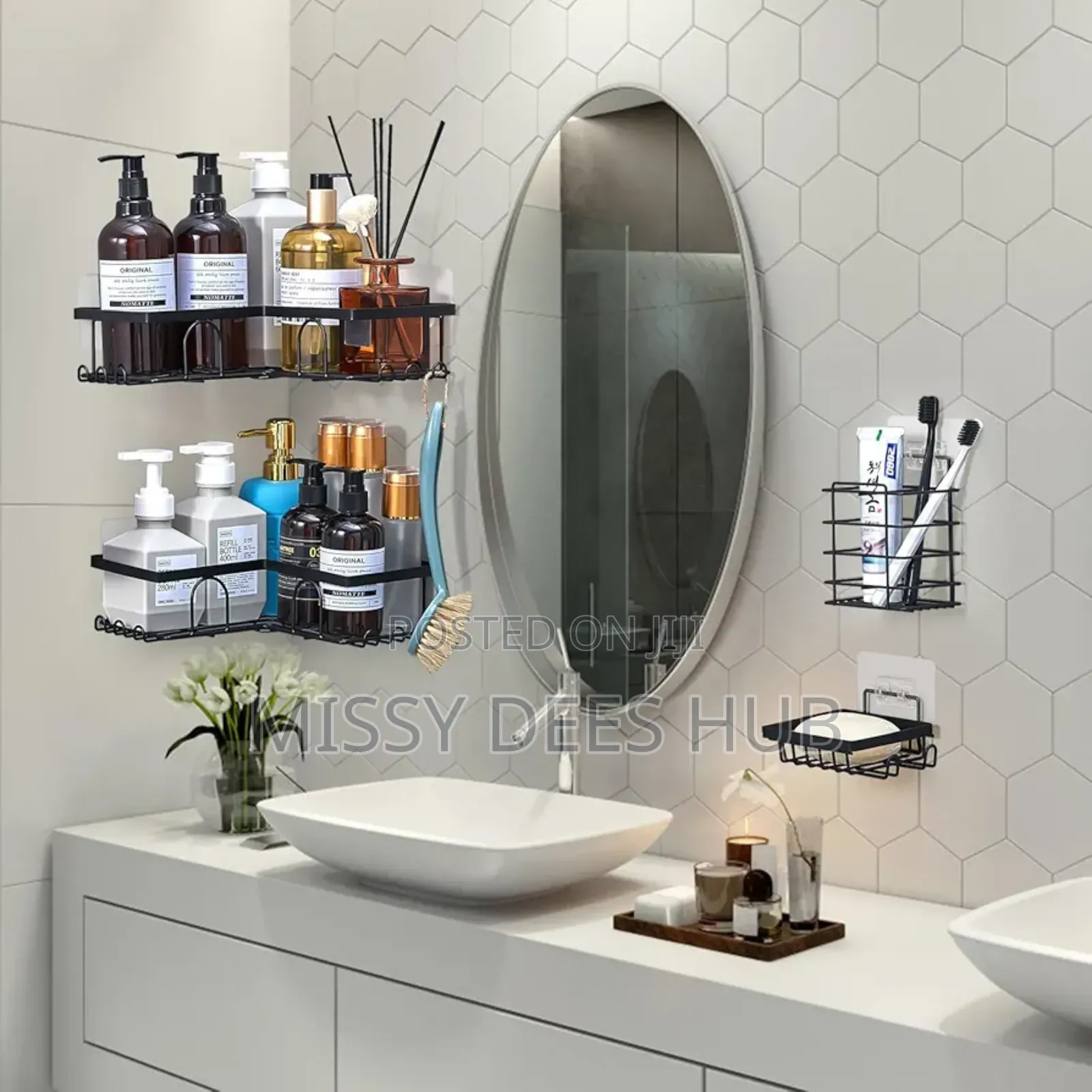5in1 Corner Shower Caddy Set