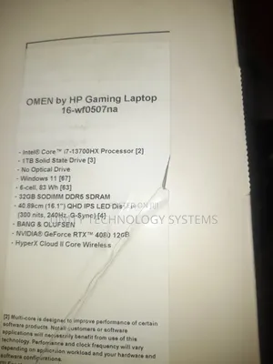 New Laptop HP Omen 16 32GB Intel Core I7 SSD 1T