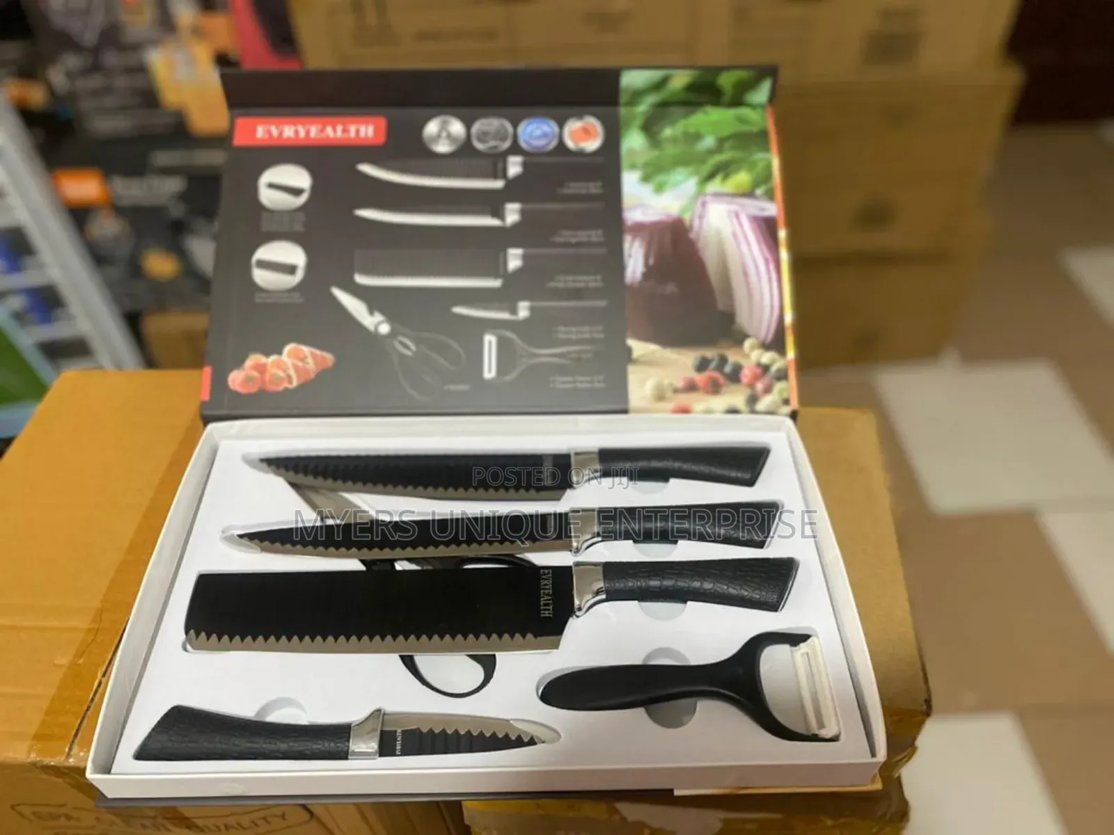 Authentic 6 Pieces Knife Set (Big Size)