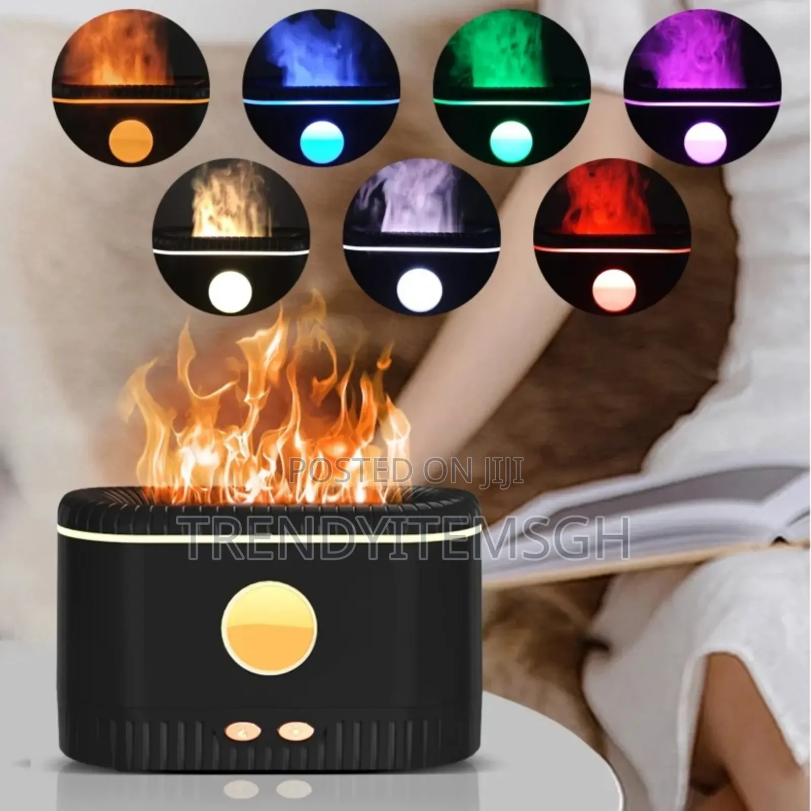 Colourful Flame Night Light Aroma Diffuser