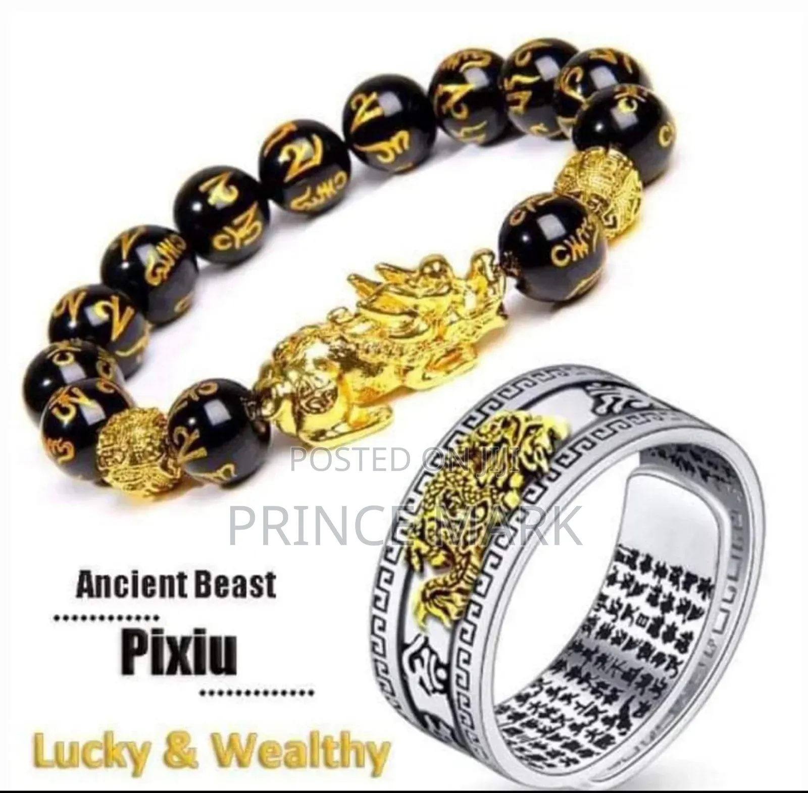Obsidian Bracelet and Ring