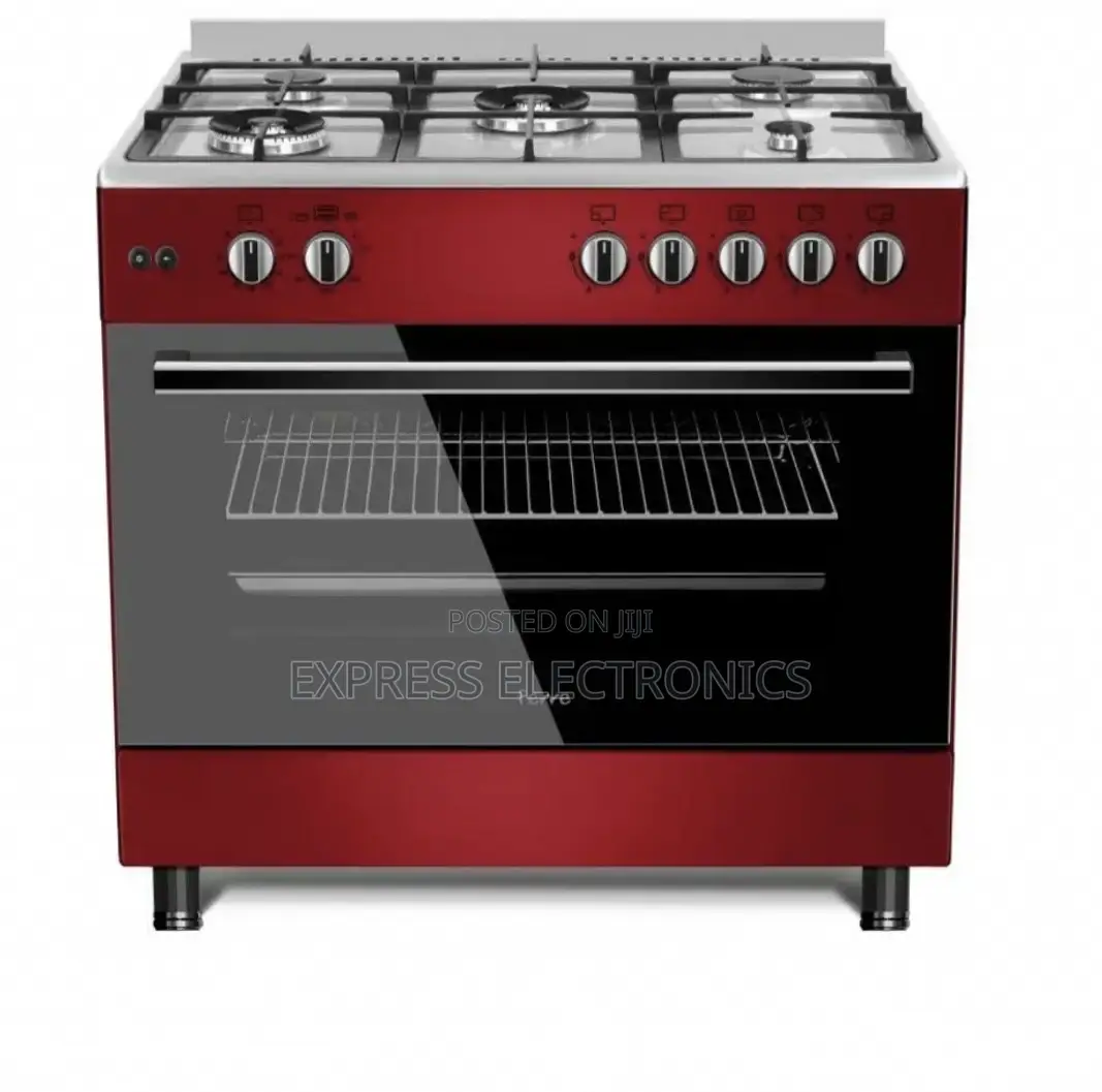 Popular Choice Ferre Red Gas Cooker 60/60 5burner Oven
