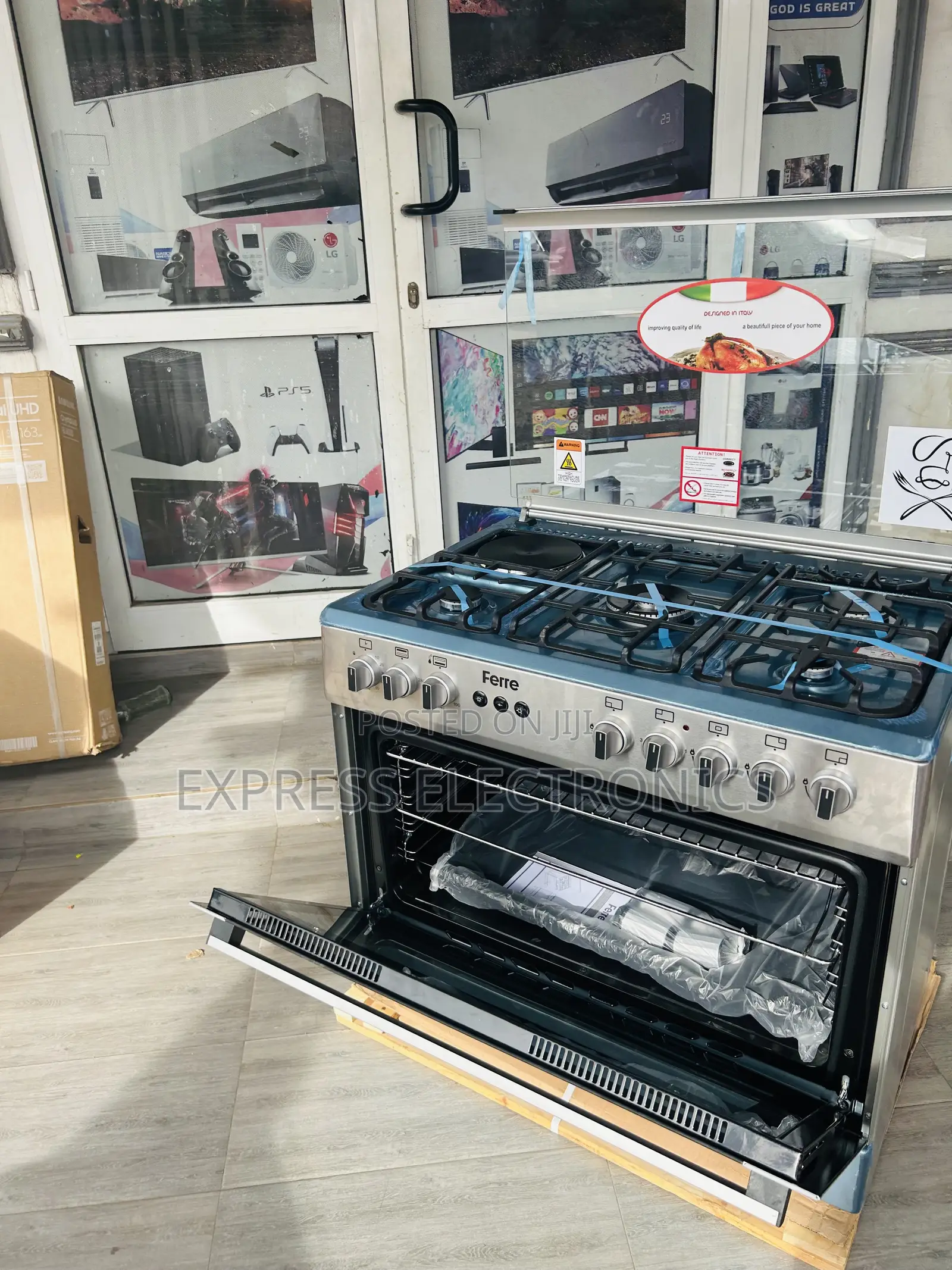 4 Gas Burner, 1 Electric, 60x90 (5b) 4*1,Oven and Rotisserie