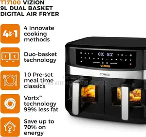 9lt Tower Vizion Dual Air Fryer