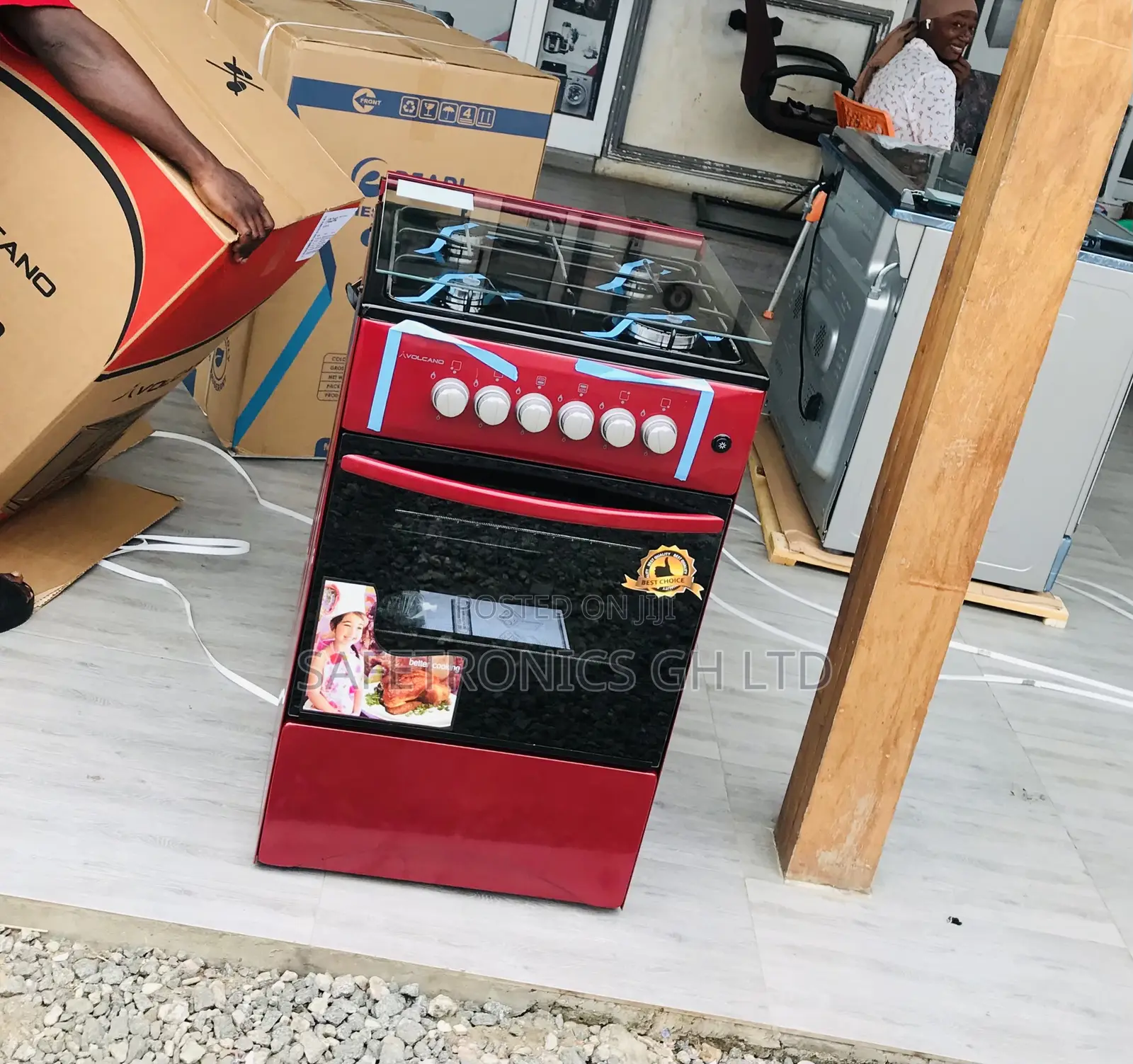 Lastest Oven/Grill 50by50 4 Gas Volcano (Red) 