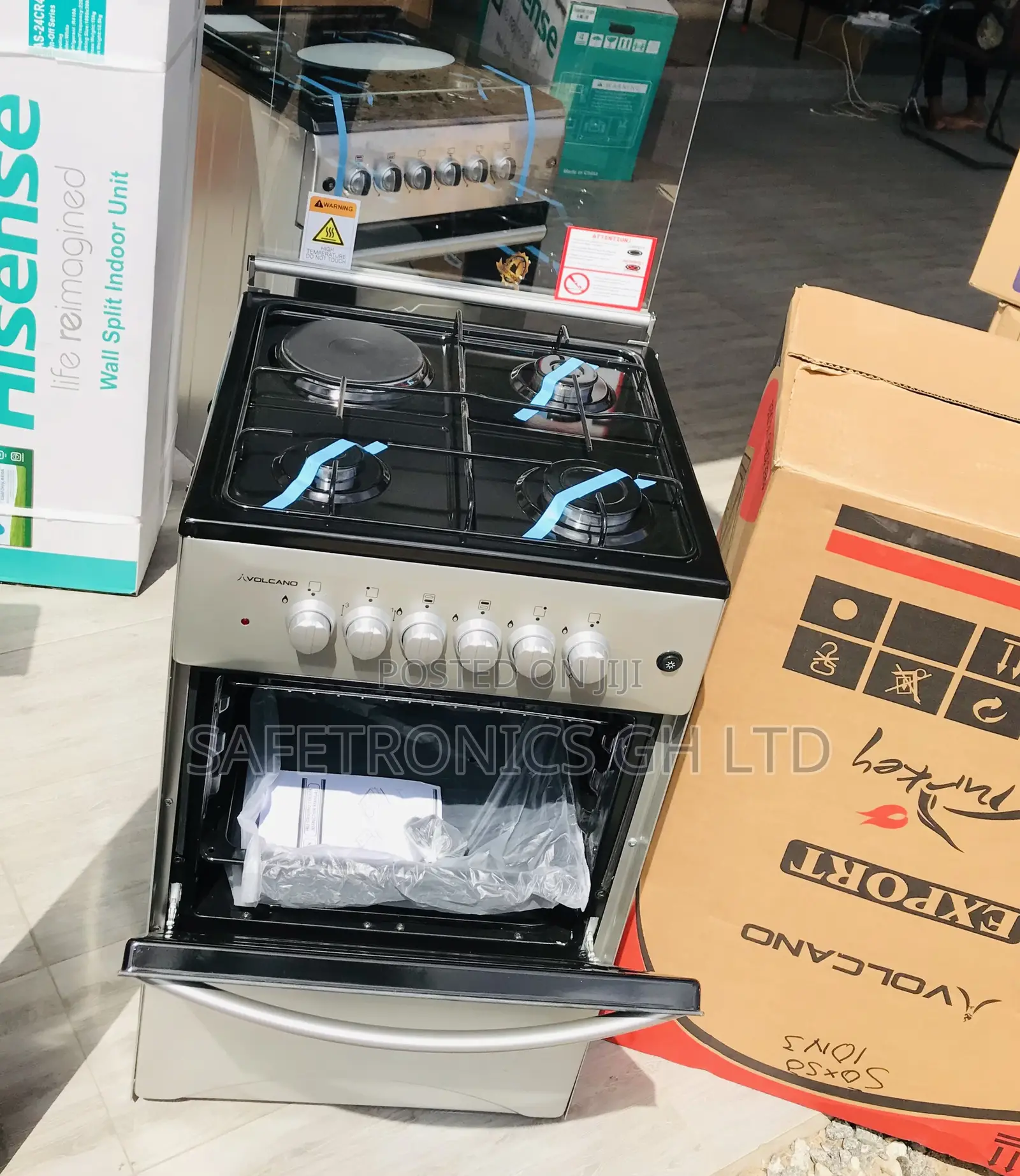 Brand New 1 Electric 4 Gas Volcano 50by50 (Gray) 