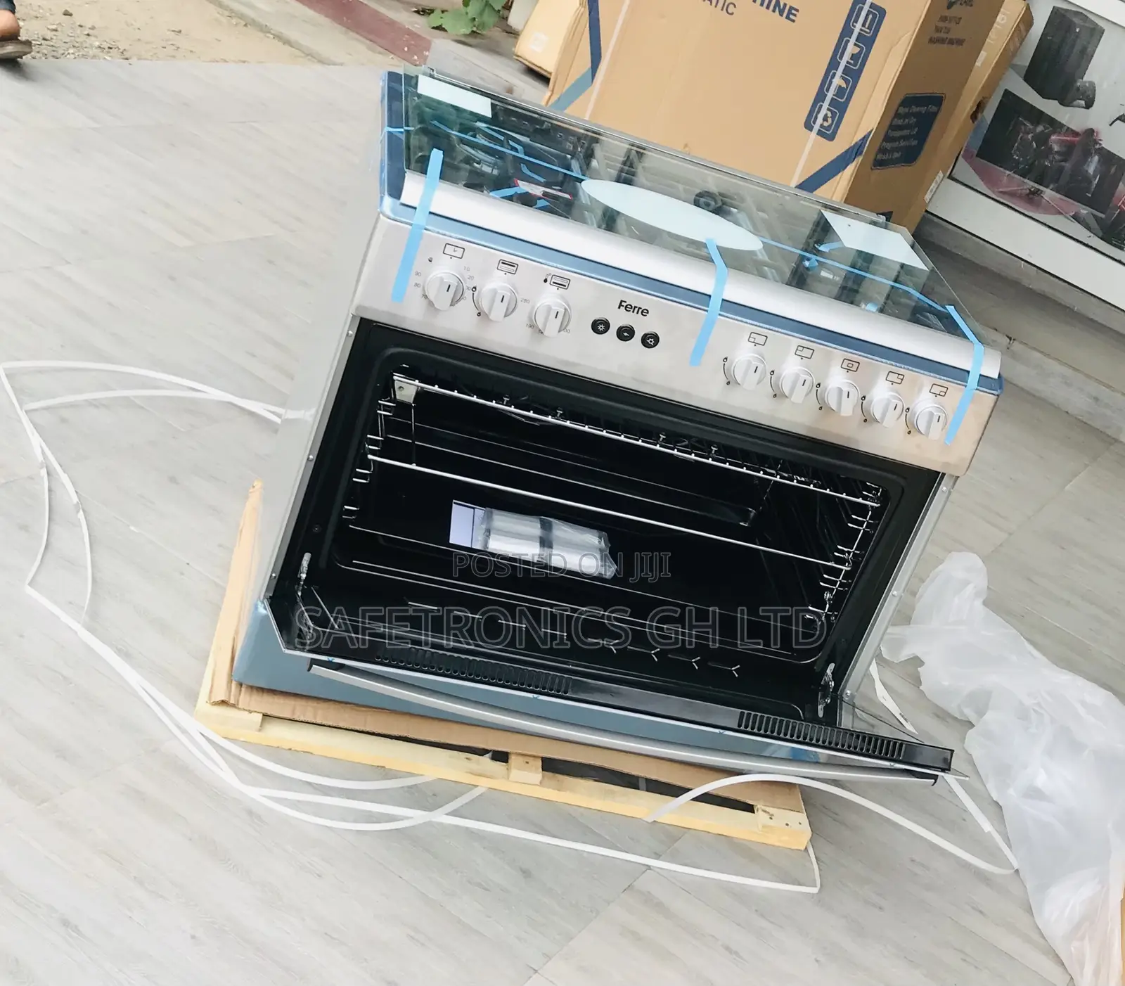 Quality New  60by90 4 Gas 1 Electric Ferre Glass Lid 