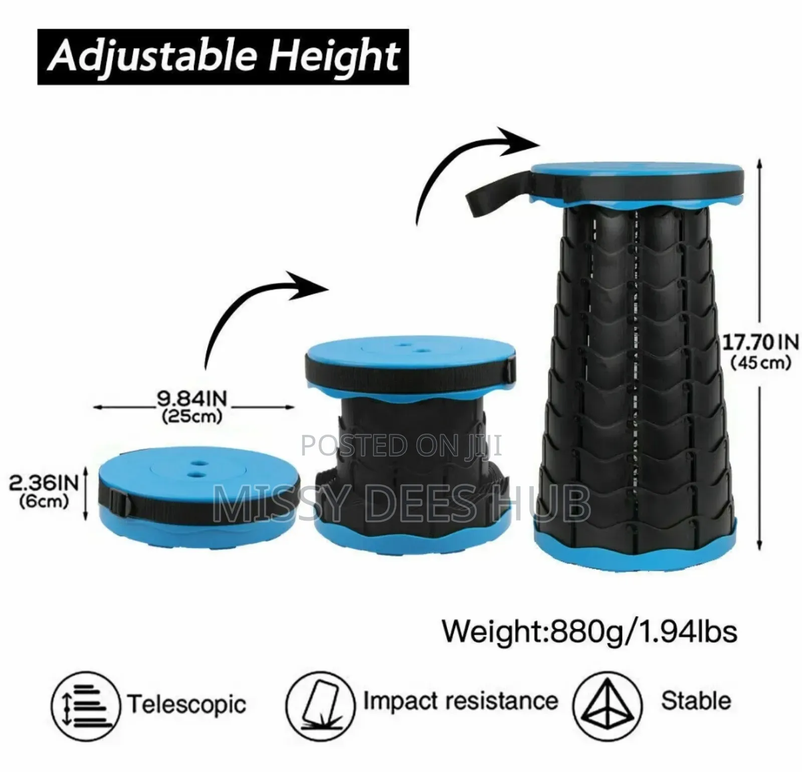 Telescopic Foldable Stool