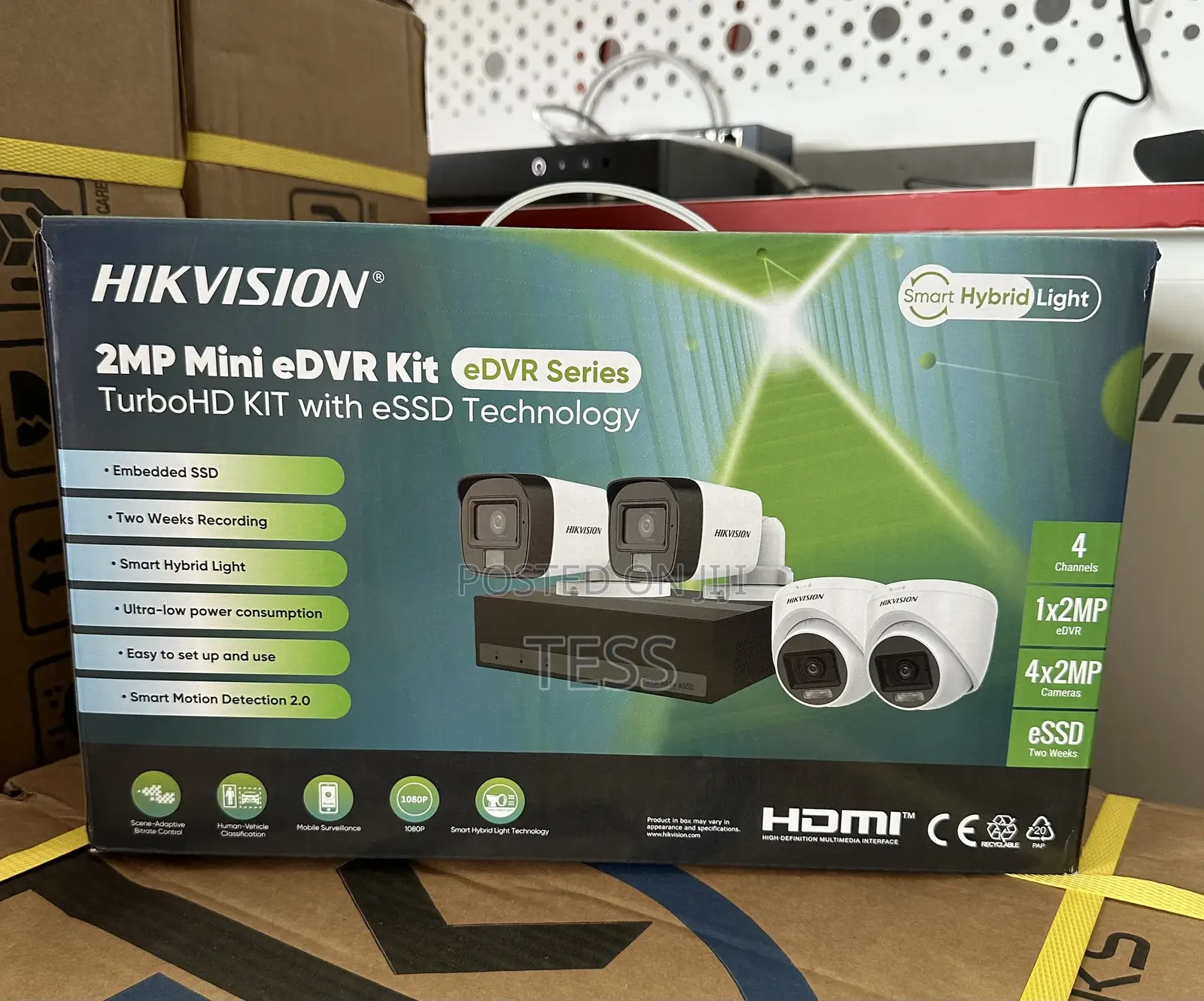 Hikvision 4ch Edvr Kit 1080p Lite 1U H.265 Essd