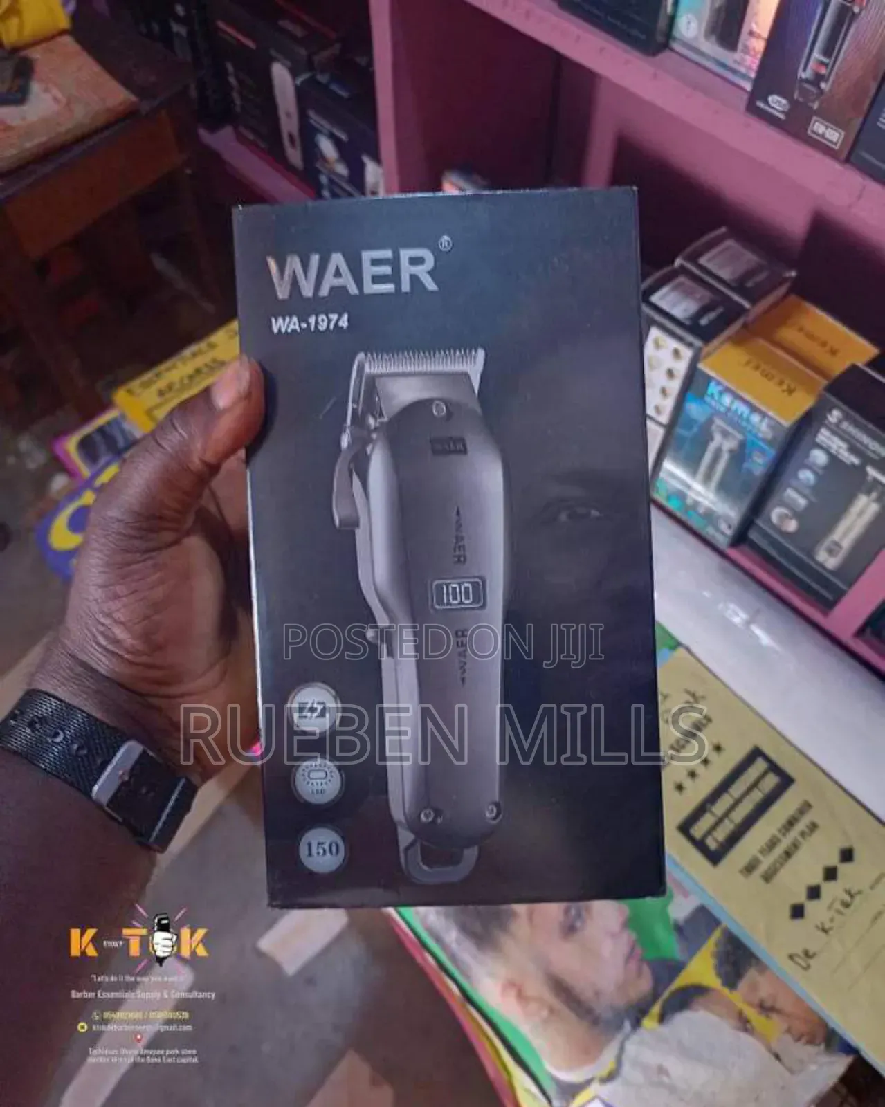 Waer Wa-1974 Powerful Barber Hair Clipper Barbering Machine