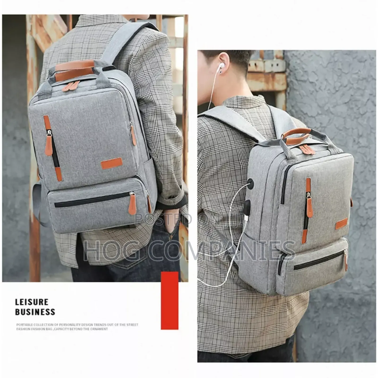 3pcs Waterproof Laptop Backpack Travel/School Bag With Usb