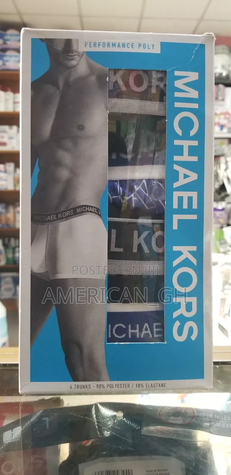 4 PACK Michael Kors Men Performance Poly TRUNKS ( L )