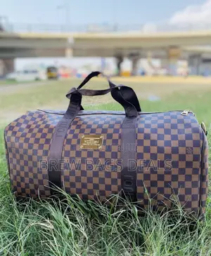 Branded Louis Vuitton Coffee Brown Duffle Traveling Bag