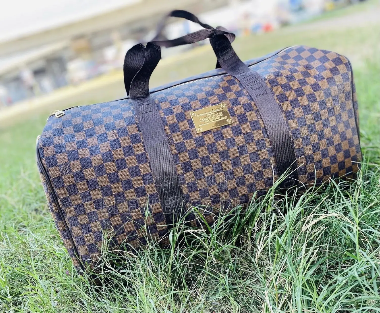 Branded Louis Vuitton Coffee Brown Duffle Traveling Bag