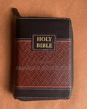 Pocket Size KJV Bible With Leather Jacket (Black Brown)