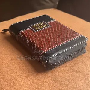 Pocket Size KJV Bible With Leather Jacket (Black Brown)