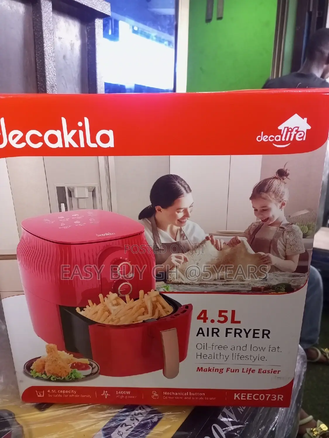 Decakila Durable Air Fryer 8.0 Liters Fryer