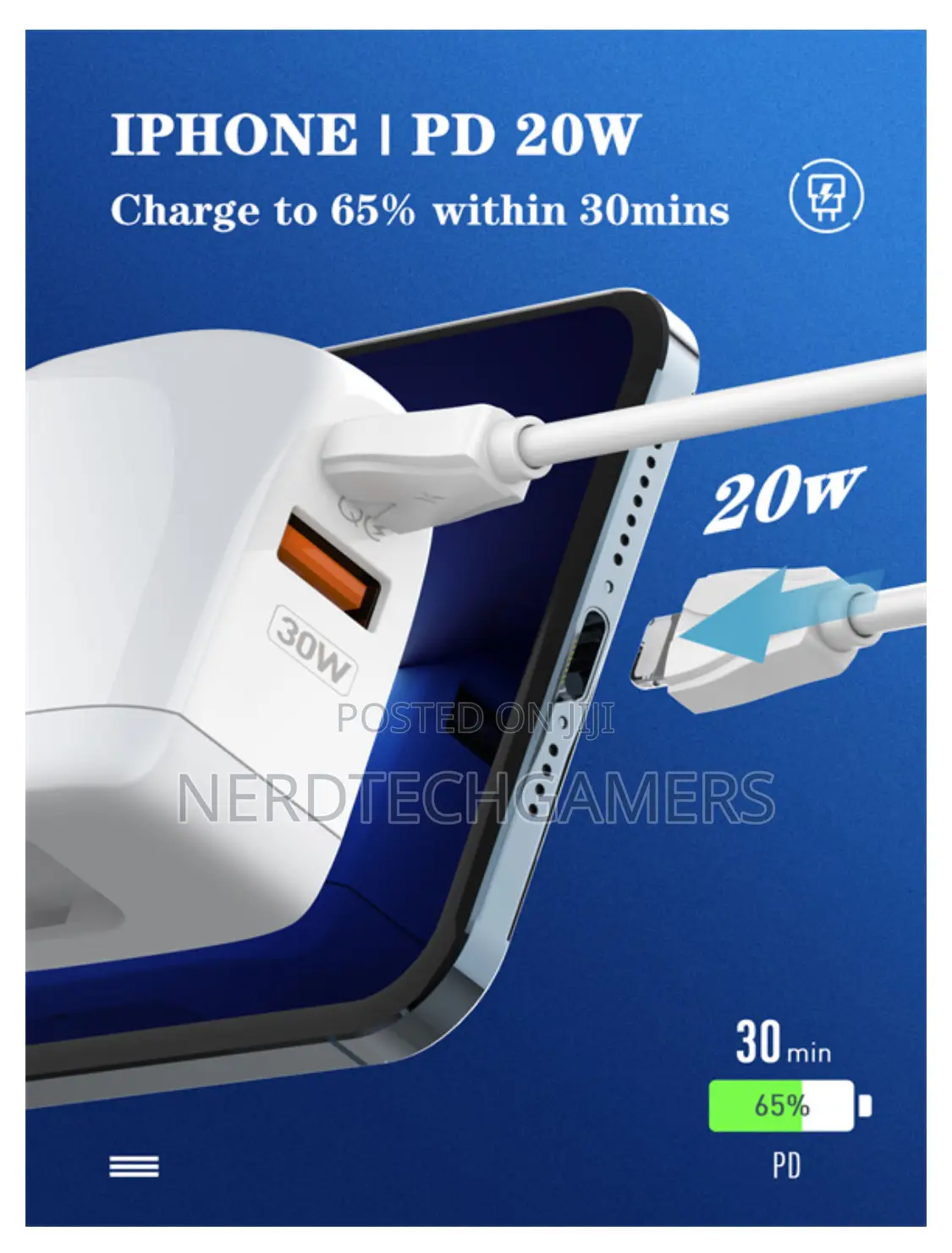 30w Led Display Fast Charger A2522c