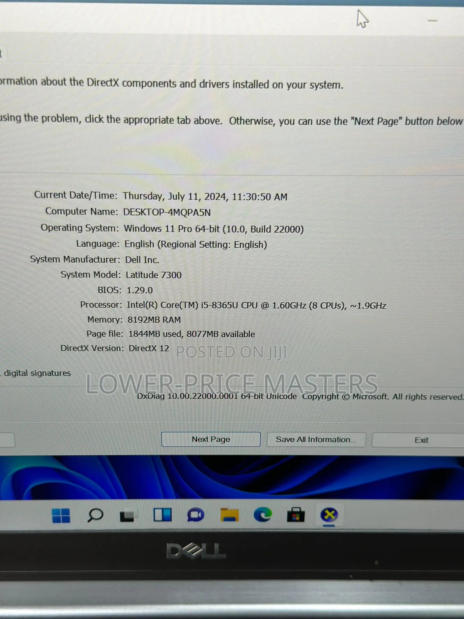 New Laptop Dell Latitude 7300 8GB Intel Core I5 SSD 256GB