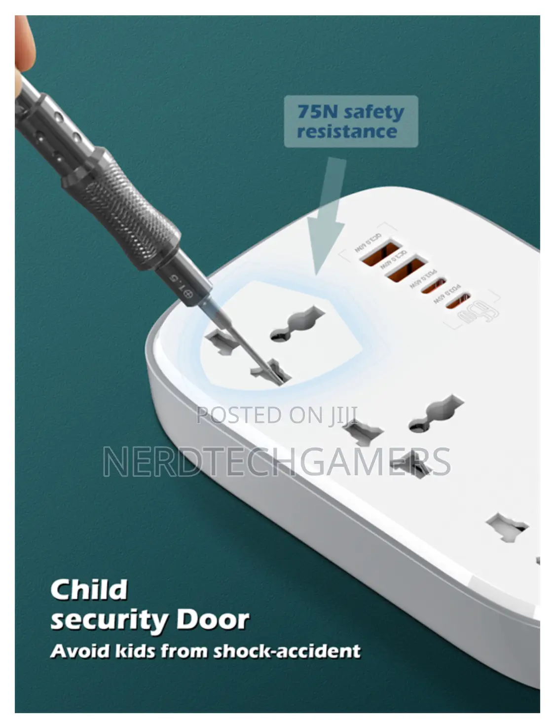 LDNIO 3 AC Outlets 4 USB Power Strip SC3416