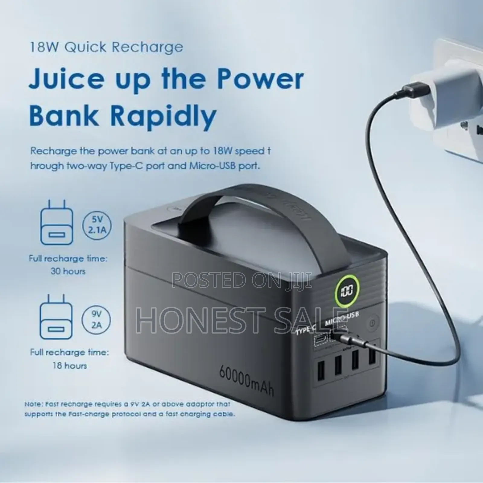 Oraimo Powerbox 600 60000mah 22.5w Power Bank