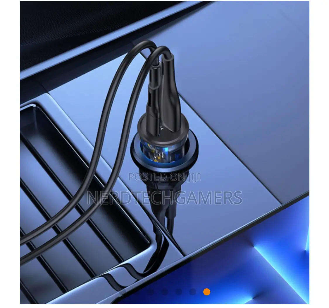 USAMS US-CC164 30W Transparent Dual Port Mini Car Charger