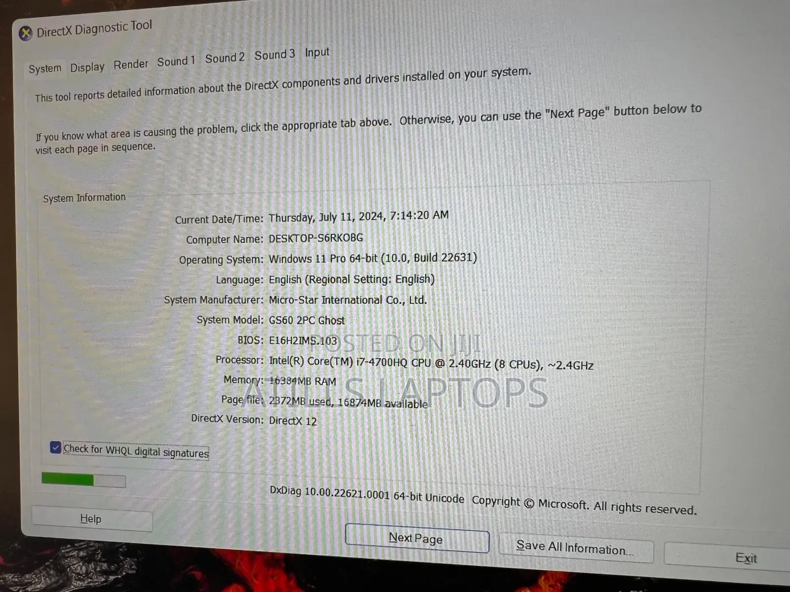 Laptop MSI GS60 2PC Ghost 16GB Intel Core I7 SSD 1.5T