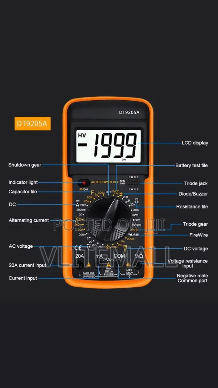 Digital Multimeter DT9205A