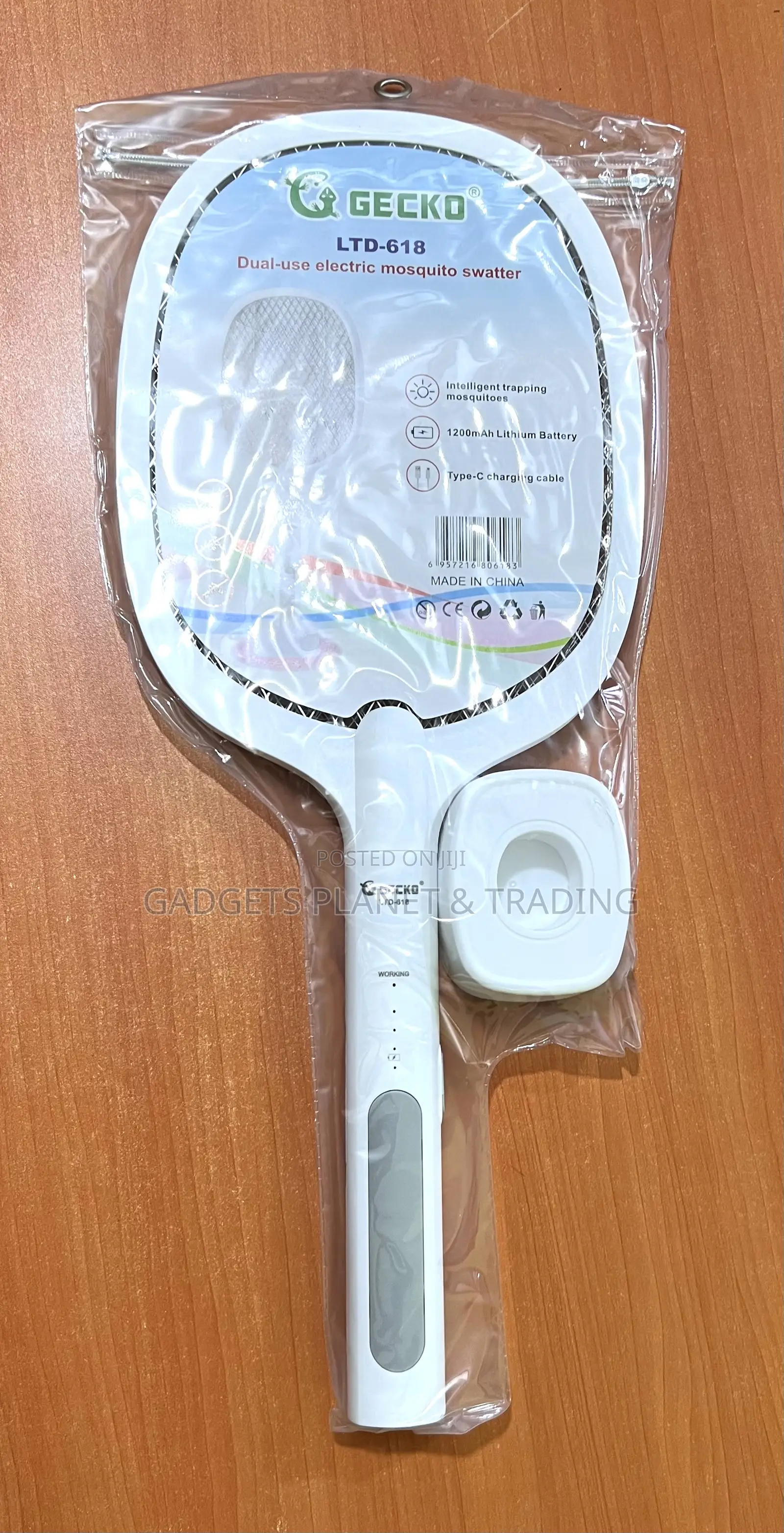 Dual-Use Electric Mosquito Swatter 400mah Battery Chargeable