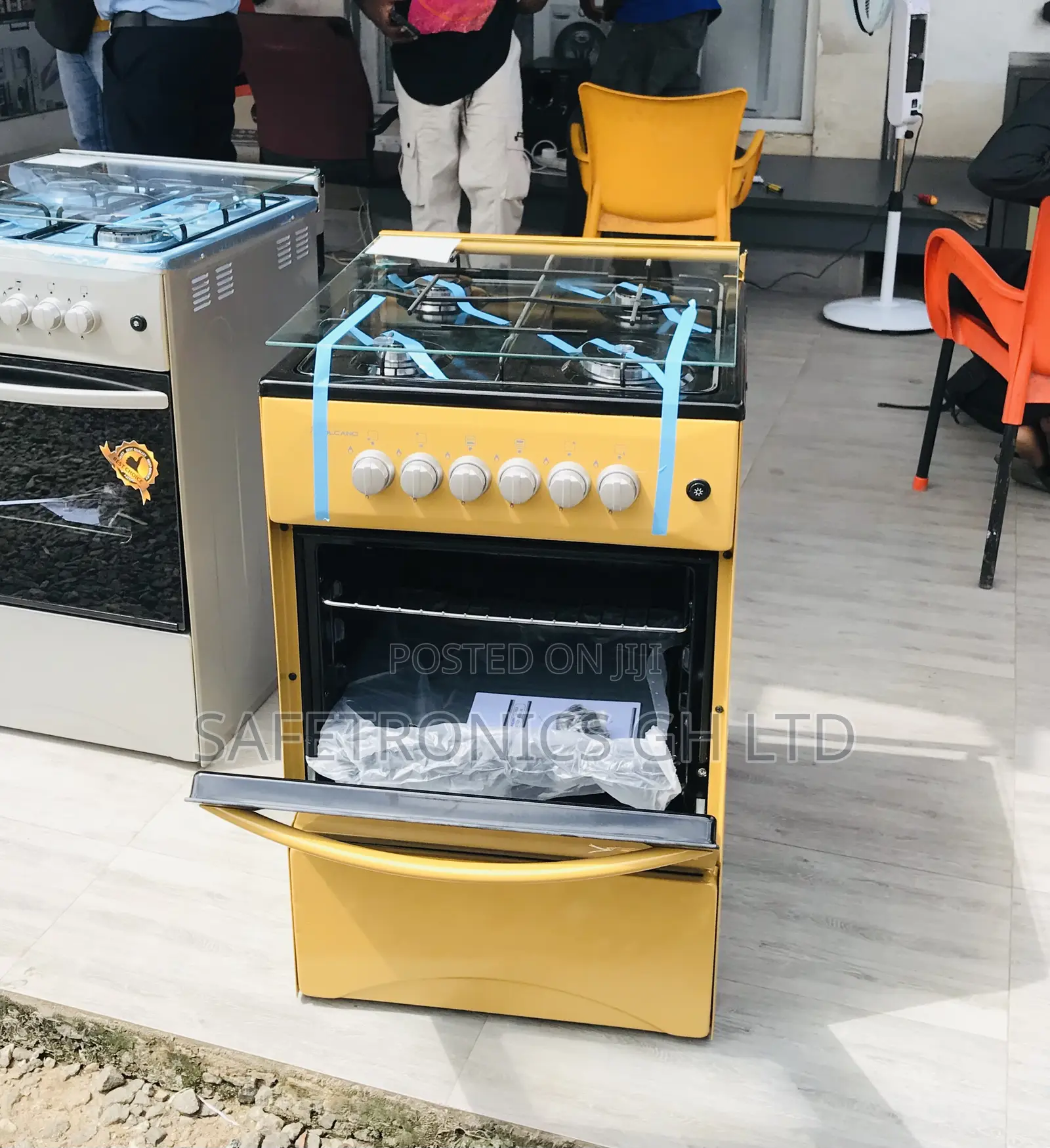  Volcano 4 Gas (Gold) Oven/Grill 50by50 Glass Lid 
