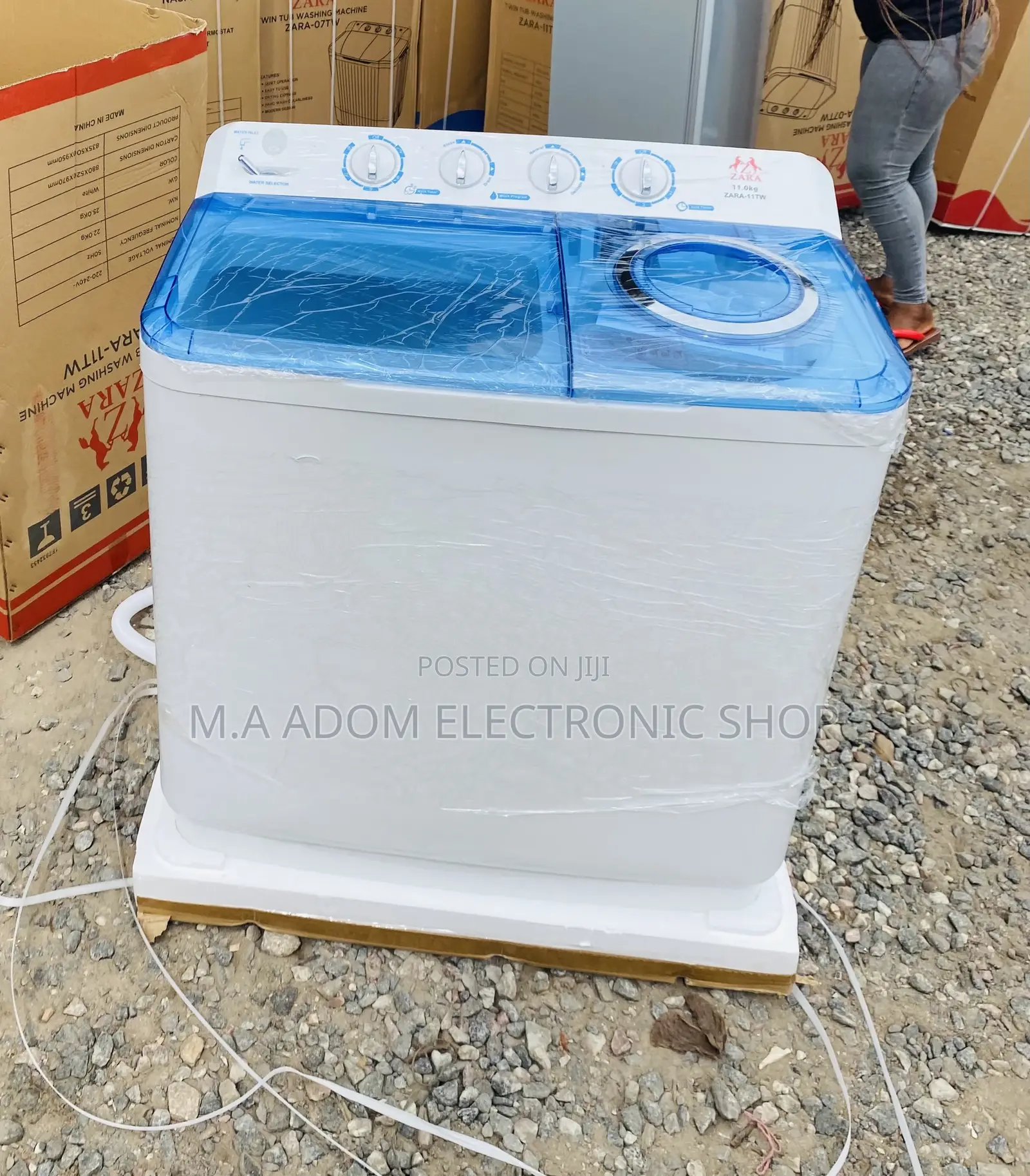 Energy Saving Zara 11kg Twin Tub Electric Washing Machine.