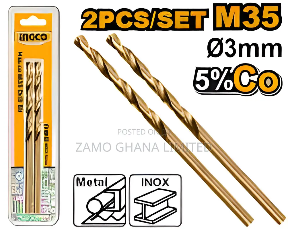 HSS-Co M35 Drill Bit 3mm 2pcs Set - DBT
