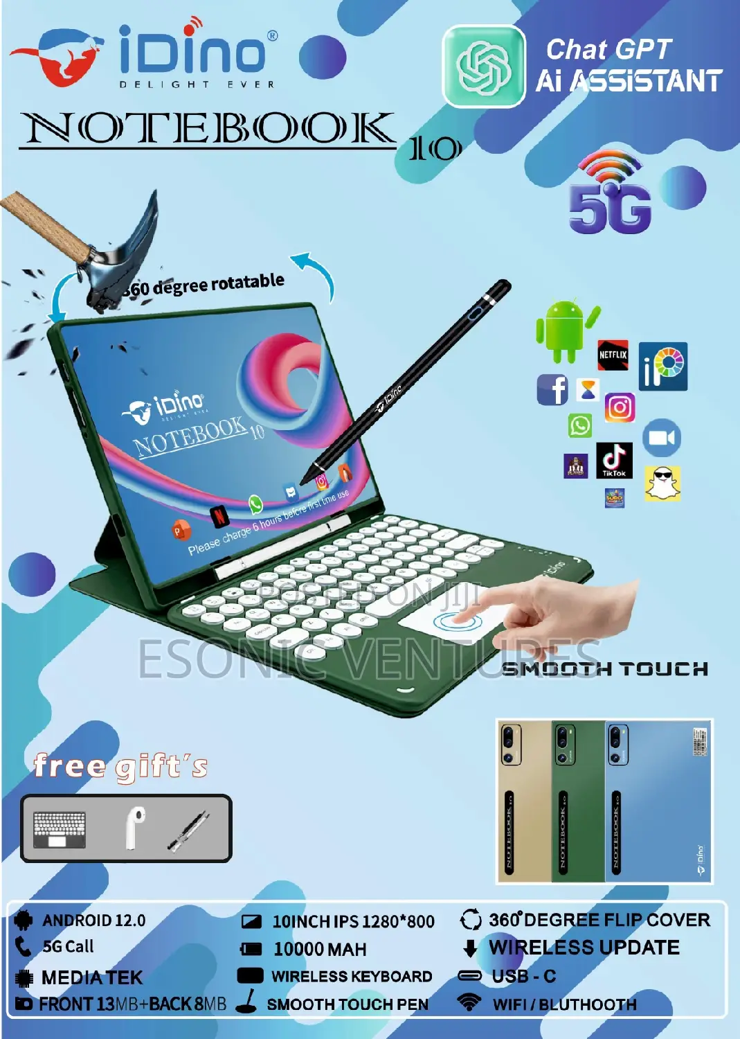New Idino Notebook 10 512 GB