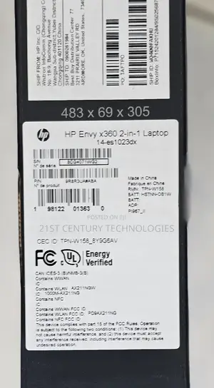 New Laptop HP Envy X360 16GB SSD 512GB